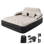 DIMAR GARDEN Queen Size Air Sofa Bed with Pump Blow Up Mattress,Inflatable Bed with Pillows and Backrest