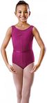 Bloch RAD Cotton Ruche Front Leotard with Belt Age 8-10 Mulberry