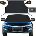 BOGI Car Windshield Snow Cover, Magnets Double Side Design 210T Waterproof Frost Guard Windshield Snow Cover with Mirror Covers, Fits Most Cars, Dust Cover and Ice Protector in All Weather (85"x 50")