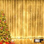 Twinkle Star 300 LED Window Curtain String Light for Christmas Wedding Party Home Garden Bedroom Outdoor Indoor Wall Decoration