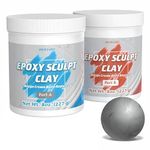 454g Natural Epoxy Putty, Wood Repair Epoxy Putty, Self-Hardening AB Epoxy Sculpt Clay for Sculpting Wood, 2 Part Modelling Paste, Epoxy Repair Putty for Sculpting, Modeling, Filling, Repairing