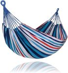 SUNCREAT Hammocks for Outside, Portable Heavy Duty Tree Hammock, Ocean Stripes