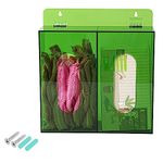 Green Acrylic Glove Box Holder, Wall Mounted Glove Dispenser, Hairnet Shoe Cover Dispenser (for 2 Boxes)