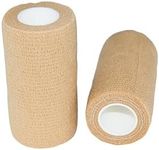 Self Adhesive Bandage Wrap 4 inch Wide, 2 Rolls Vet Wrap, 4"x 5 Yard Cohesive Tape