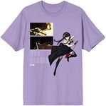 Spy x Family Yor Scenes Women's Lavender Short Sleeve Crew Neck Tee-Large