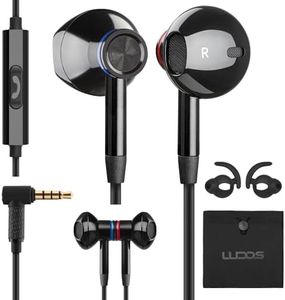 LUDOS NOVA Wired Earbuds in-Ear Headphones, Earphones with Microphone, 5 Year Warranty, 3.5mm Earphones Plug in Ear Buds, Videoconference, Calls Compatible with iPhone, Android, Laptop, Chromebook