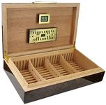 GERMANUS “Licca” Cigar Humidor with Digital Hygrometer and Crystal Humidifier