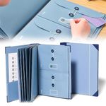 Folio Folders with Pockets - in Case I Go Missing Binder, Folio Document Organizer, 2024 Important Document Binder in Case I Go Missing Binder for Paper,Family Important Documents Organize (Blue)