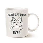 Aastha Imagine Media Funny Cat Mom Coffee Mug for Cat Lovers, Best Cat Mom Ever Best Cute Mothers Day Idea for Mom Cup White, 11 Oz