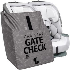 J.L. Childress DELUXE Gate Check Bag for Car Seats - Padded Backpack Straps - Fits ALL Car Seats - Gate Check Bag with Backpack Straps for Car Seats - Car Seat BackPack for Air Travel - Grey
