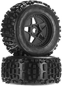 ARRMA AR510092 Dboots Backflip 3.8" Mt 6S RC Monster Truck Tire with Foam Insert, Mounted On Multi-Spoke Wheel 17Mm Hex, Black (Set of 2)