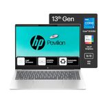 HP Pavilion Plus, Intel Core i5-1335U-13th Gen Laptop, (16GB LPDDR5x,512GB SSD),IPS, 300 nits, 14''(35.6cm) 2K,Win 11, M365 Basic(1yr), Office Home 24, Silver,1.38kg, 5MP Camera w/Shutter, ew0107TU