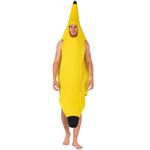 nezababy Banana Costume Adult Halloween Banana Suit Fruit Outfit for Men Women Funny Dress Up Cosplay (A)