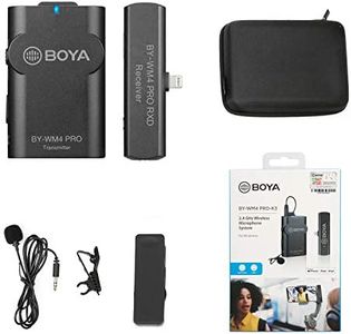 BOYA WM4 PRO-K3 2.4GHz Ultracompact Vlog Microphone for iPhone 11 x 8 7 6, iPad, iPod YouTube Video Facebook Livetream Vlog (Lightning)