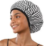 Yanibest Waterproof Shower Cap for Women, Reusable Double Layer Shower Cap, Non-Slip Shower Cap for Most Hair Types, One Size