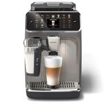 PHILIPS 5500 Series Fully Automatic Espresso Machine - LatteGo Milk System, 20 Coffee Varieties, Intuitive Touch Display, SilentBrew, 100% Ceramic Grinder, AquaClean Filter, Grey Chromed (EP5544/90)