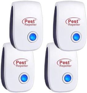 Ultraschall Schädlingsbekämpfer, 4 Stück Elektronische Insektenschutzmittel & Pest Control Repeller, Moskitoschutz Innenräumen für Mücken, Spinnen, Kakerlaken, Mäuse