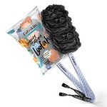 Fabskin Bath Body Brush Loofah For Men & Women With Long Handle | Body Bath Brush | Back Scrubber For Bathing | Made In India (Black)