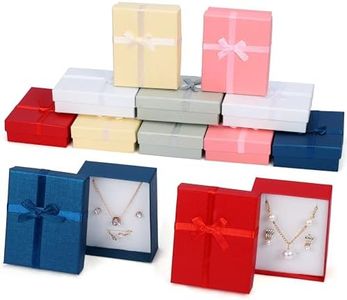Kurtzy Cajas de Regalo para Joyas (Pack de 12) 8,5 x 6,5 x 2,5 cm Cajitas Regalo Mostrar Joyas Set 6 Colores - Caja Pequeña Regalo con Inserto Espuma para Pendientes, Collares, Brazaletes y Anillos