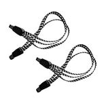 Mantain 2 Pcs Bike Bungee Cords 3 in 1 Strap Rope Elastic with Two Plastic Hoods