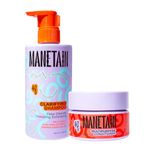 MANETAIN Combo of Clarifying Shampoo 237ml + Multipurpose Conditioner 200gm for Curly And Wavy Hair, Frizz Control, Detangling, Vegan and Toxin-free