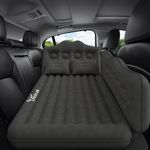 Uncle elk Car Mattress Bed: Inflatable SUV Air Mattress for Back Seat, Thick Camping Sleeping Pads with Pillows Air Pumps, Sedan, Pickup, Truck, 4Runner, Outback, Forester, Cherokee, Black