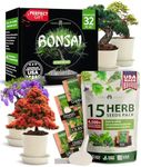 Premium Bonsai Tree Kit with 15 Culinary Herb Seeds - Ideal Bundle for Moms, Beginners & Plant Enthusiasts