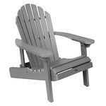 Highwood Hamilton Folding and Reclining Adirondack Chair, Adult-Size, Coastal Teak