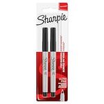 Sharpie Permanent Markers | Ultra Fine Point for Precise Marks | Black Ink | 2 Marker Pens