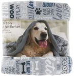 PAWPOURRI Premium Ultra Soft and Warm Pet Blanket for Dogs & Cats | Multipurpose Comfy Blanket | 100% Polyester - Grey - (Size - 125 Cm X 150 Cm)