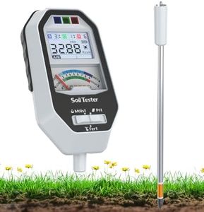 Soil Moisture Meter, 7-in-1 Soil PH Tester/Soil Moisture/Fertility with Removable Probe, LCD Display Air Temp/Air Humidity/Sunlight Intensity/BGR Spectral for Plants Garden, Lawn,Indoor Outdoor Plants