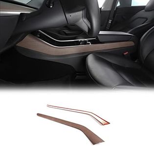 2PCS Central Control Side Trim Center Console Side Cover for Tesla Model 3 2017-2021 (Pear Wood Grain)