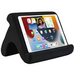 Tablet Pillow Stand Tablet Stand Tablet Holder Dock for Bed with 3 Viewing Angles, Compatible with All Tablets,Phones and iPad Pro 9.7, 10.5,12.9 Air Mini 4 3, Kindle, E-Reader and Books(Black)