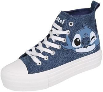 Stitch Disney Baskets Montantes en Jean pour Femmes 41 EU / 8 UK