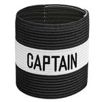 VerteLife Captains Armband，Unisex Captain Armbands Adjustable Velcro Football Captain's Armband Adult & Junior Sport Arm Band for Hockey Rugby Multiplayer Ball Games - Black