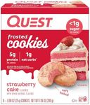 Quest Frosted Cookie, Protein Cookie, Strawberry Cake, 8/box