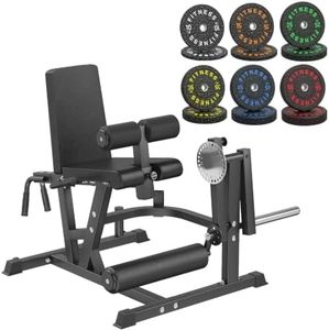HANDBODE 8-in-1 Leg Extension and Curl Machine with 370 lb Plate Set
