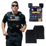 Unbrokenshop.com Adjustable Weighted Vest with Sand Plates (Combo), WOD Cross Fitness, Weight Plates Carrier for Strength and Endurance Training and Running. For Men or for Women, 2 Patches Included