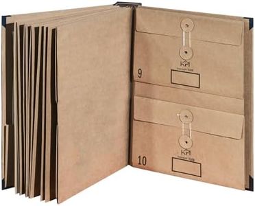 Keenmark Home Upgraded Important Document Organizer, Enlarged File Folder Organizer with 12 Pockets, Expandable File Organizer for Home Records, Legal and Medical Papers (Brown)