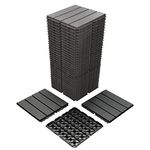 36 sq. ft Plastic Interlocking Deck Tiles, 36 Pack,12"x12" Waterproof Outdoor Flooring All Weather Use, Patio Floor Decking Tiles for Porch Poolside Balcony Backyard, Dark Grey