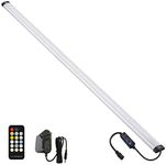 LAIFUNI Dimmable Under Cabinet Lighting, Color Temperature Changing LED Light Bar, Daylight to Warm White Lights, Remote Control Lamp for Desk, Counter, Closet, Room, Shelf (36 Inch)