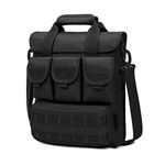 CamGo Tactical Briefcase Military Laptop Messenger Bag Computer Shoulder Bag, Black