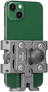 FANAUE CPC-09SA Anti-Vibration Motorcycle Phone Mount with 1 Inch Ball Head for RAM Mounts B Size Double Socket Arm and Bike Phone Holder, Aluminum Alloy Mobile Phones Clip for 5.5-7" Smartphone.