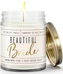 Bridal Shower Gifts, Bride Gifts - 'Beautiful Bride' Soy Wedding Candle, w/Champagne on Ice I Bachelorette Gifts for Bride I Bride to Be Gifts I 50Hr Burn, USA Made