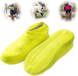 ELECDON Waterproof Silicone Shoe Covers - Reusable Non-Slip Rubber Rain Shoe Protectors, Unisex for Outdoor Activities, 1 Pair, Size L