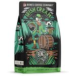 Bones Coffee Company Irish Cream Ground Coffee Beans, Nutty Flavor, Low Acid Flavored Coffee, Made with Arabica Coffee Beans, Medium Roast Gourmet Coffee (12 oz)