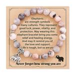 FYUKISS Elephant Gifts for Women, Feel Better After Surgery Revovery Inspirational Bracelet Get Well Soon Gifts for Women