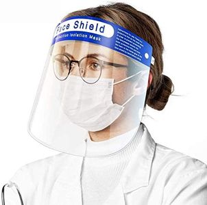 Adjustable Face Shield Protect Eyes and Face, Clear Open Face Shield Film Elastic Band and Comfort Sponge (10pcs)