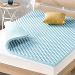 Best Price Mattress 2 Inch Egg Crate Memory Foam Mattress Topper with Cooling Gel Infusion, CertiPUR-US Certified, Twin