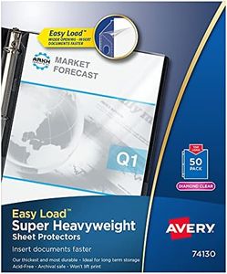 Avery Diamond Clear Super Heavyweight Sheet Protectors, Easy Load, 50 Document Protectors (74130)